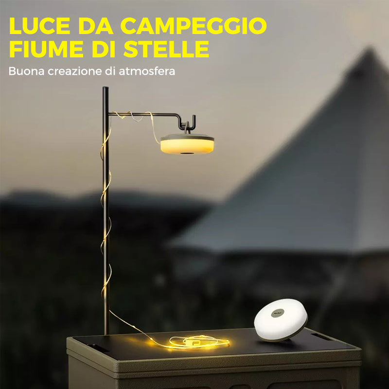 Luce da campeggio portatile multifunzionale