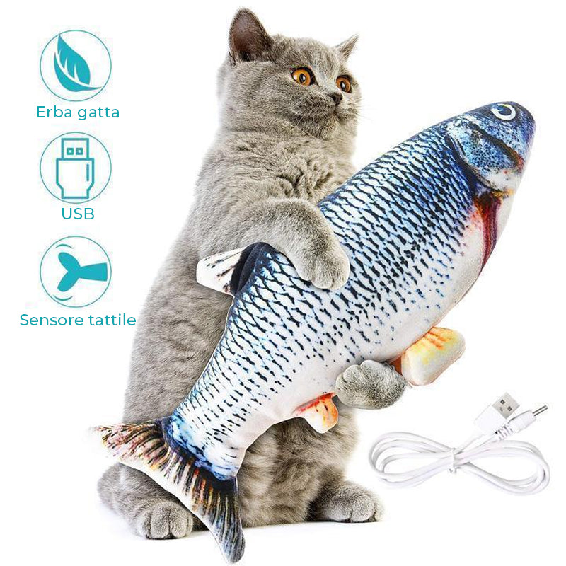 Simulazione peluche Giocattolo per pesci gatto con ricarica USB