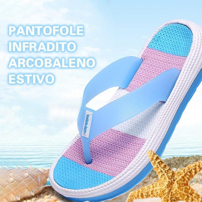 Pantofole infradito donna morbide arcobaleno