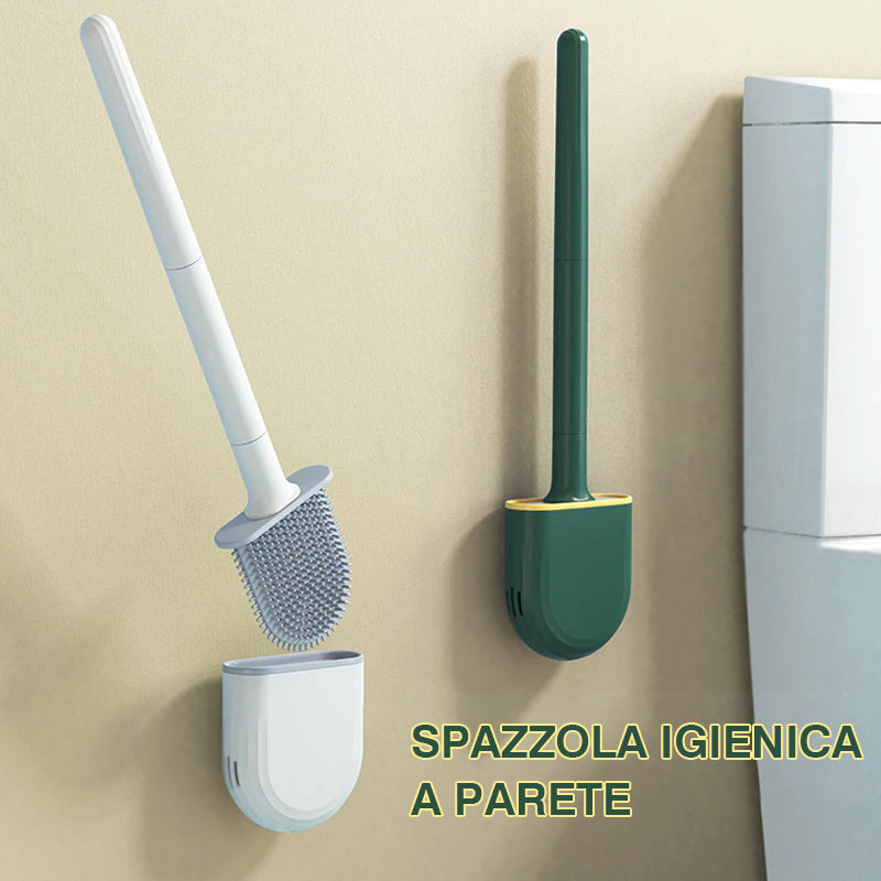 Mini scopino per WC in silicone da parete