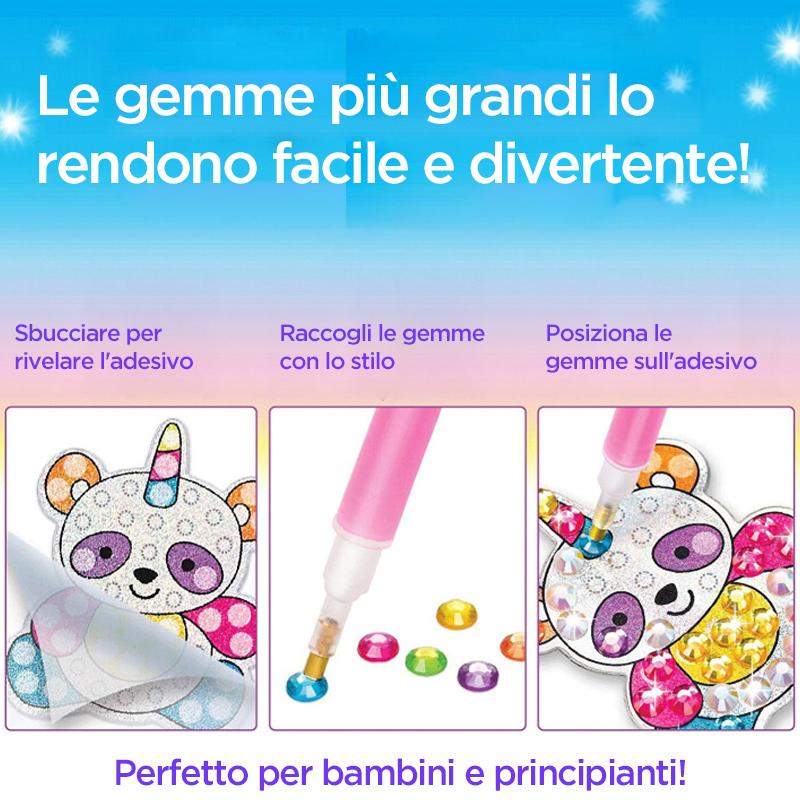 Adesivi per pittura con diamanti grandi gemme per bambini