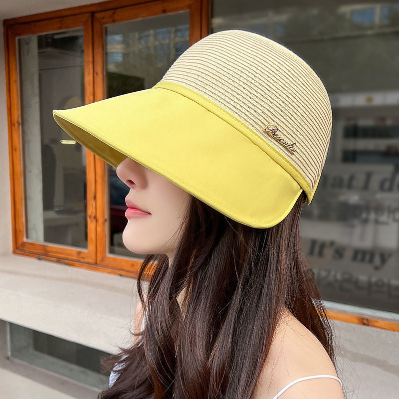 Cappello da donna con protezione solare a tesa larga