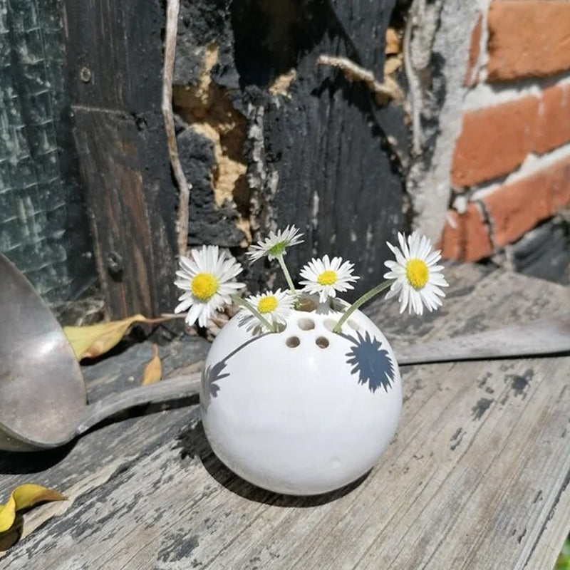 Decoro per la tavola in pietra di fiori di vaso fatto a mano