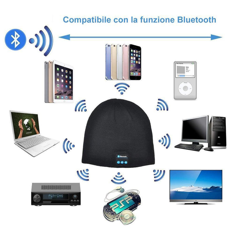 Caldo cappello lavorato a maglia con bluetooth