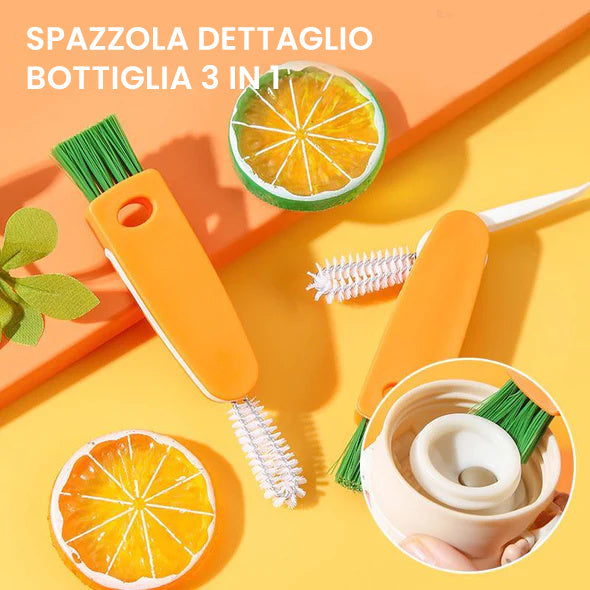 Spazzola per la pulizia del coperchio della tazza 3 in 1