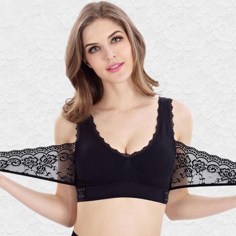 Reggiseno stringato con fibbia frontale a croce