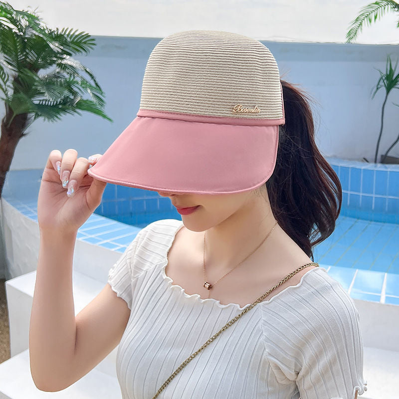 Cappello da donna con protezione solare a tesa larga