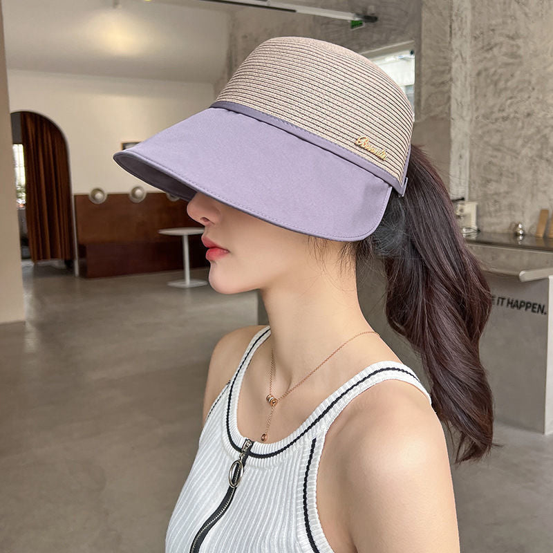 Cappello da donna con protezione solare a tesa larga