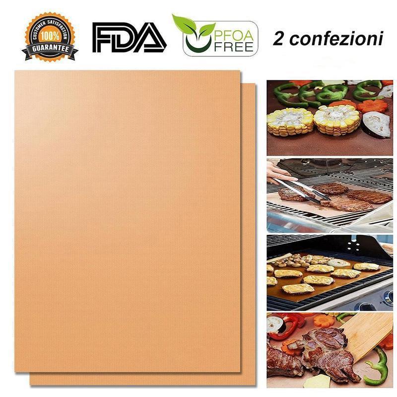 Stuoie da forno antiaderenti per barbecue, 2 confezioni