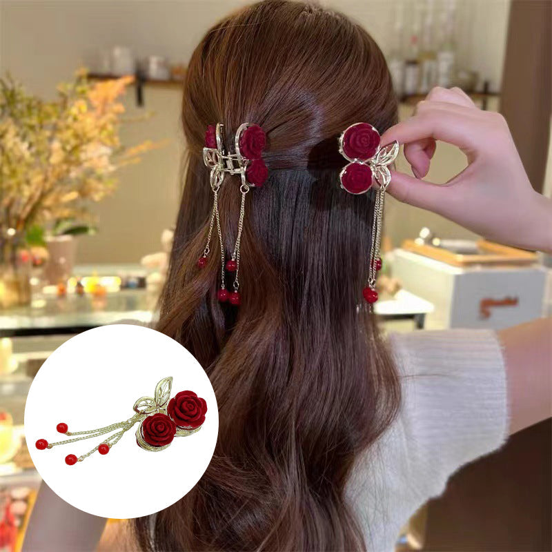 clip coda di cavallo pom pom rosa